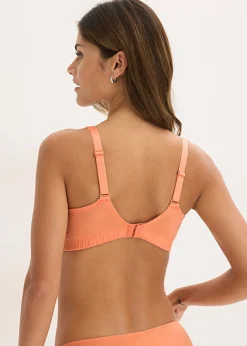 bonprix bonprix Bralette cómodo con algodón orgánico suave y encaje papaya suave Outlet