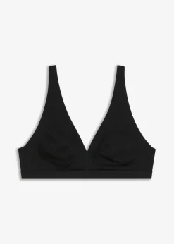 bonprix bonprix Bralette de algodón orgánico sin aros Negro