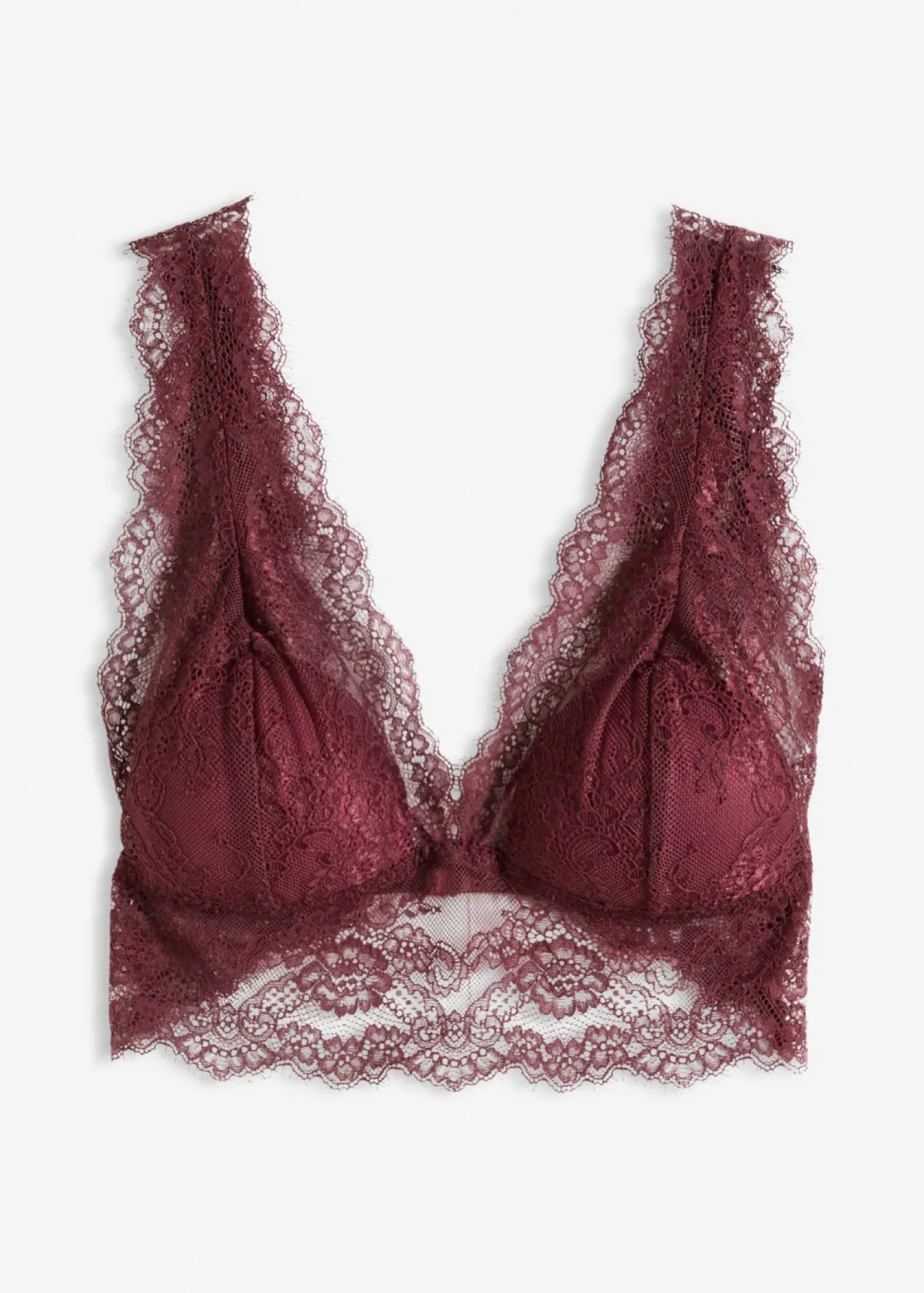 bonprix bonprix Bralette de encaje delicado rojo avellana