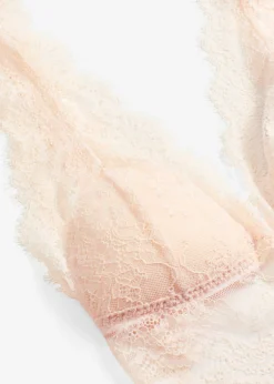 bonprix bonprix Bralette de encaje delicado Rosa-crema Online