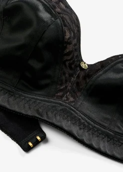 bonprix bonprix Bralette sin aros con encaje delicado Negro Discount