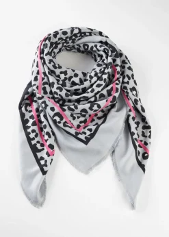 bonprix bonprix Bufanda estampado leo gris/negro Best