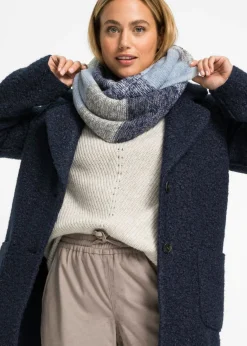 bonprix bonprix Bufanda bucle Azul empolvado-azul oscuro-blanco lana Hot