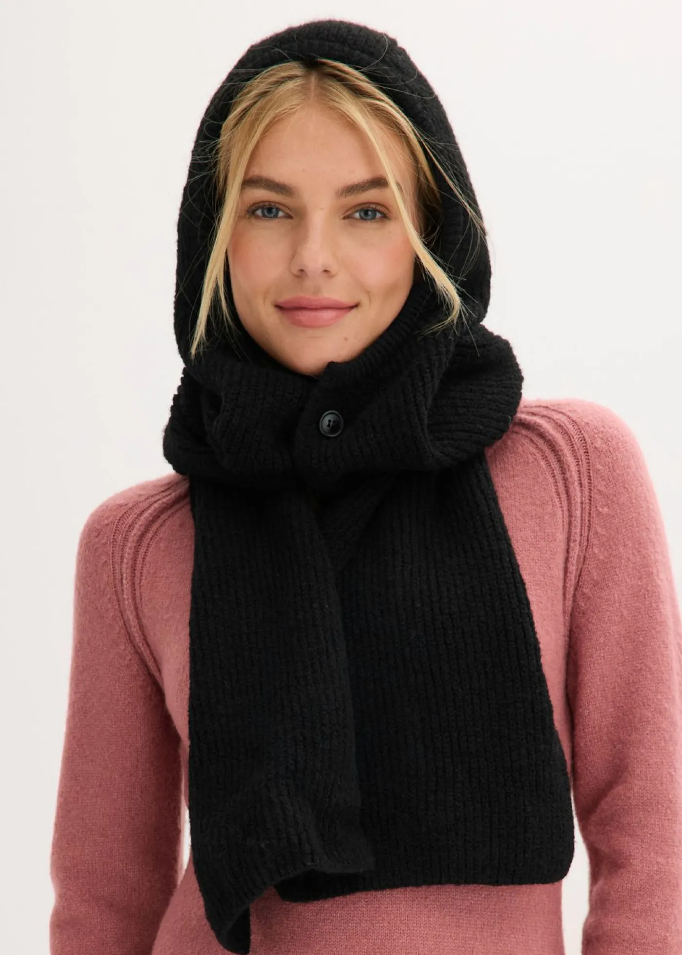 bonprix bonprix Bufanda con capucha Negro