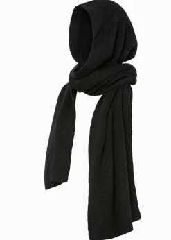 bonprix bonprix Bufanda con capucha con efecto brillante Negro Discount