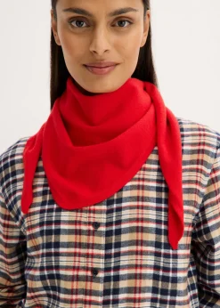 bonprix bonprix Bufanda triangular de punto rojo lava Hot