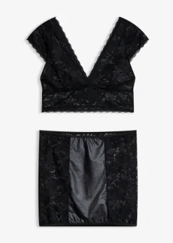 bonprix VENUS Bustier + falda (conjunto de 2 piezas) Negro Online
