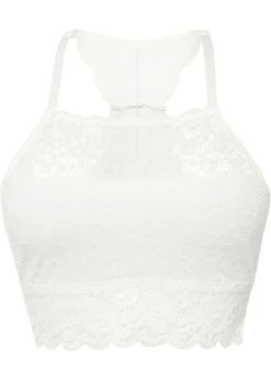 bonprix bonprix Bustier con encaje elástico Blanco Online