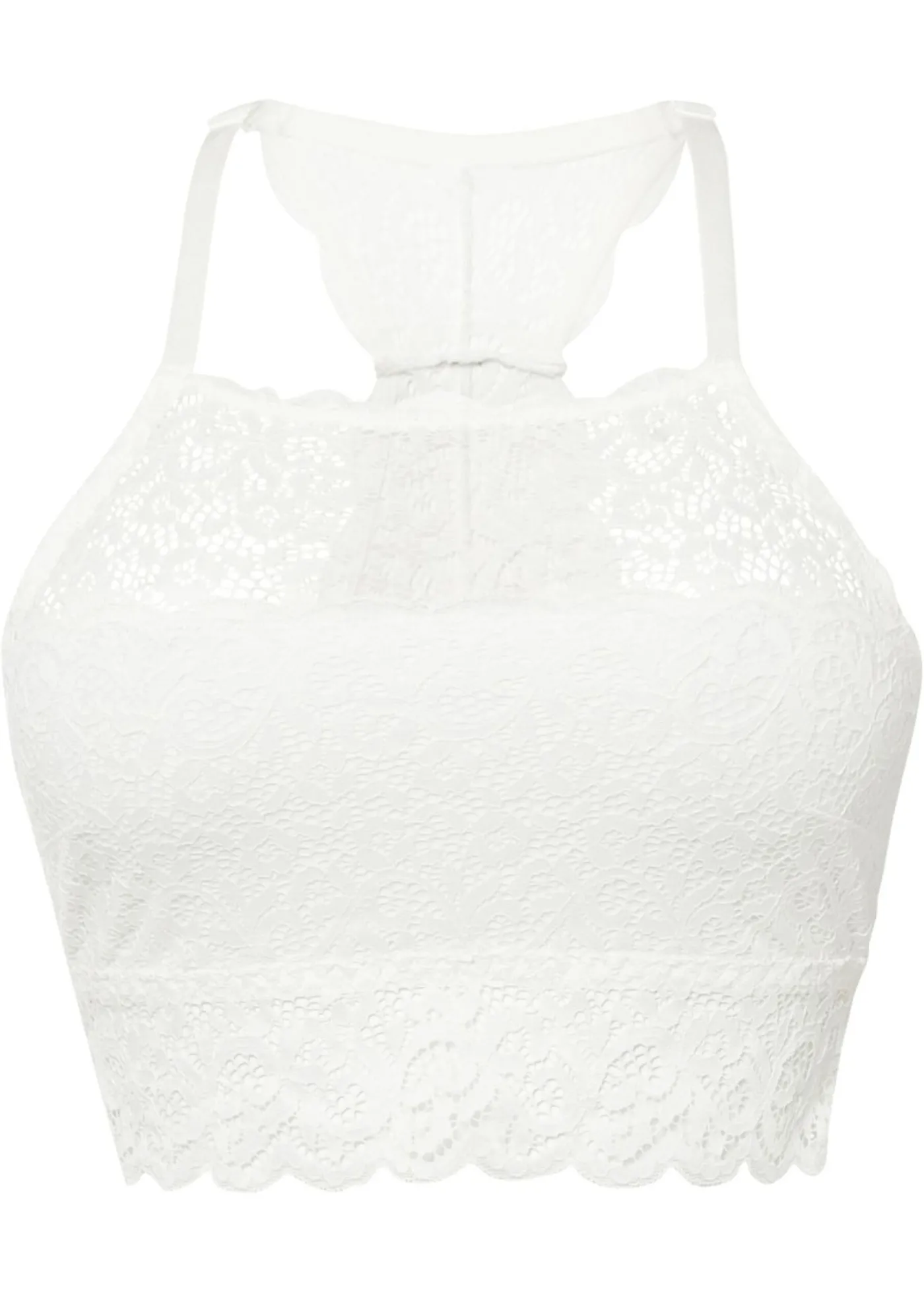 bonprix bonprix Bustier con encaje elástico Blanco Online