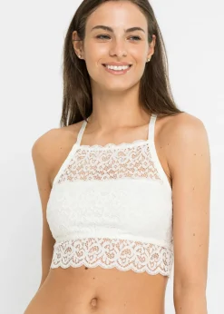 bonprix bonprix Bustier con encaje elástico Blanco Online