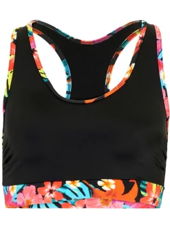 bonprix bonprix Bustier de bikini Negro con flores Hot