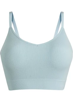 bonprix bonprix Bustier Feel Comfort sin costuras de canalé azul pálido Discount