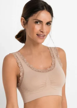 bonprix bonprix Bustier Feel Comfort sin costuras (2 unidades) Beige mate + beige mate Discount
