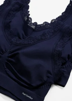 bonprix bonprix Bustier Feel Comfort sin costuras (2 unidades) 2x azul marino Clearance