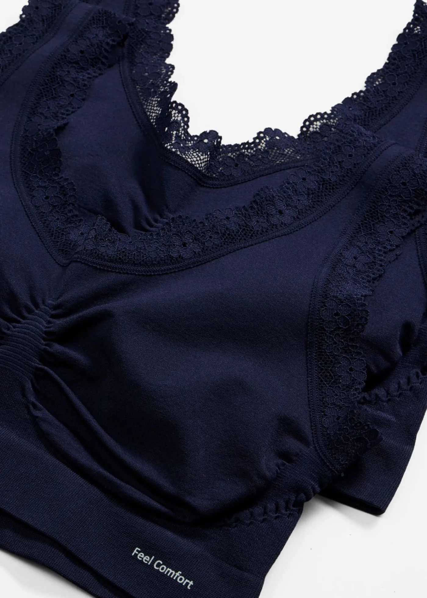 bonprix bonprix Bustier Feel Comfort sin costuras (2 unidades) 2x azul marino Clearance