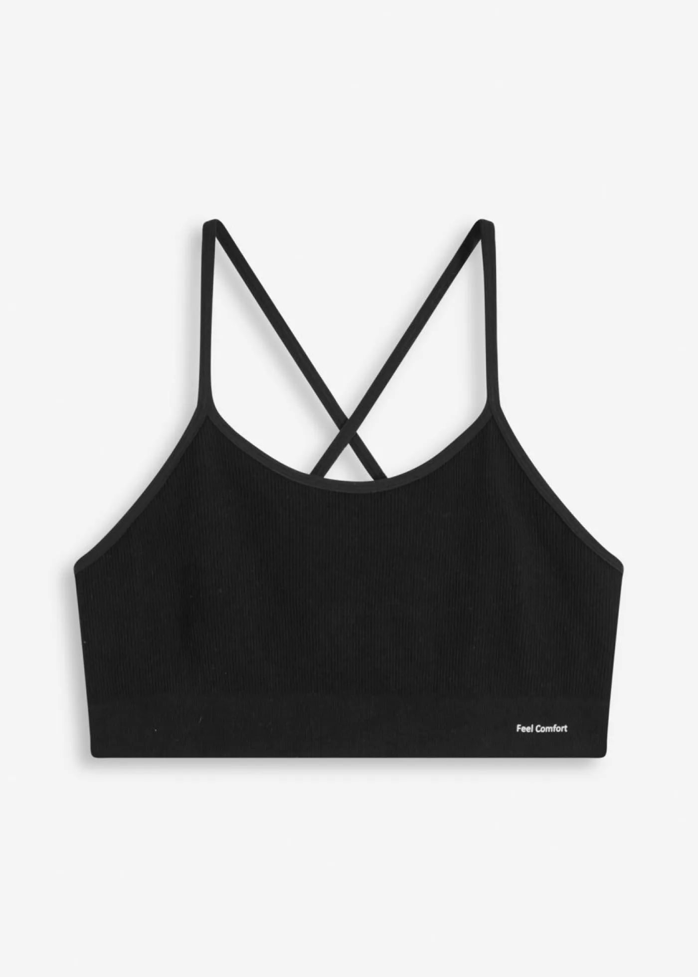 bonprix bonprix Bustier Feel Comfort sin costuras con espalda nadadora Negro Hot