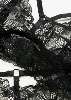 bonprix VENUS Bustier+braguita abierta (2 piezas) Negro Hot