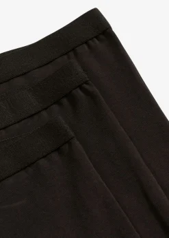 bonprix bonprix Bóxer de algodón orgánico para mujer (3 unidades) Negro