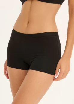 bonprix bonprix Bóxer de algodón orgánico para mujer (3 unidades) Negro