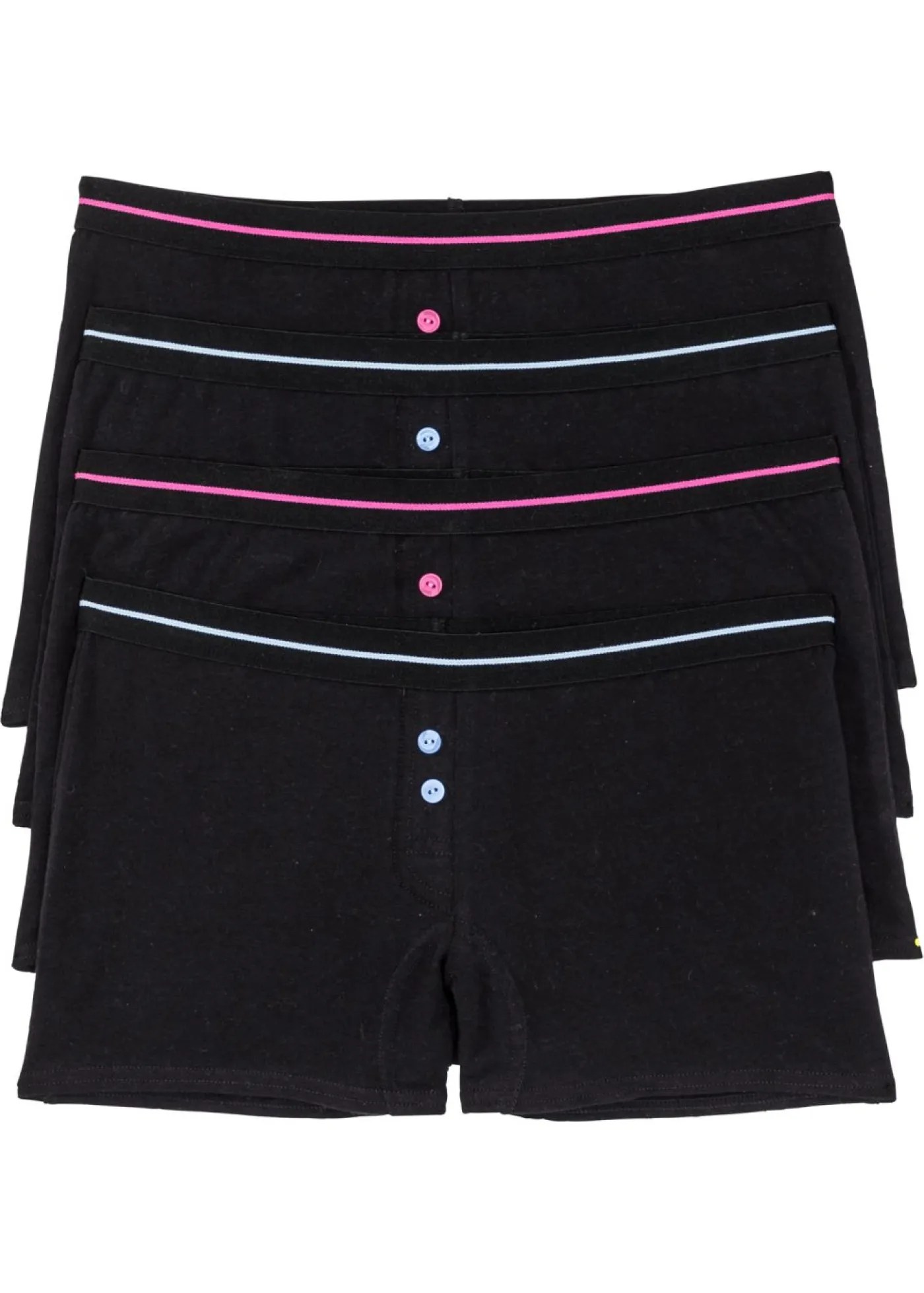 bonprix bonprix Bóxer de mujer (4 unidades) Negro Outlet