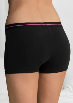 bonprix bonprix Bóxer de mujer (4 unidades) Negro Outlet