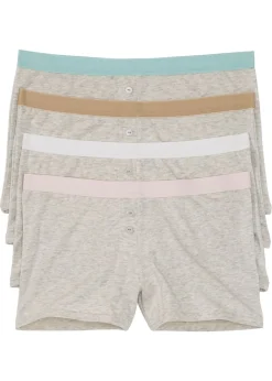 bonprix bonprix Bóxer de mujer (4 unidades) Crudo jaspeado/multicolor Sale