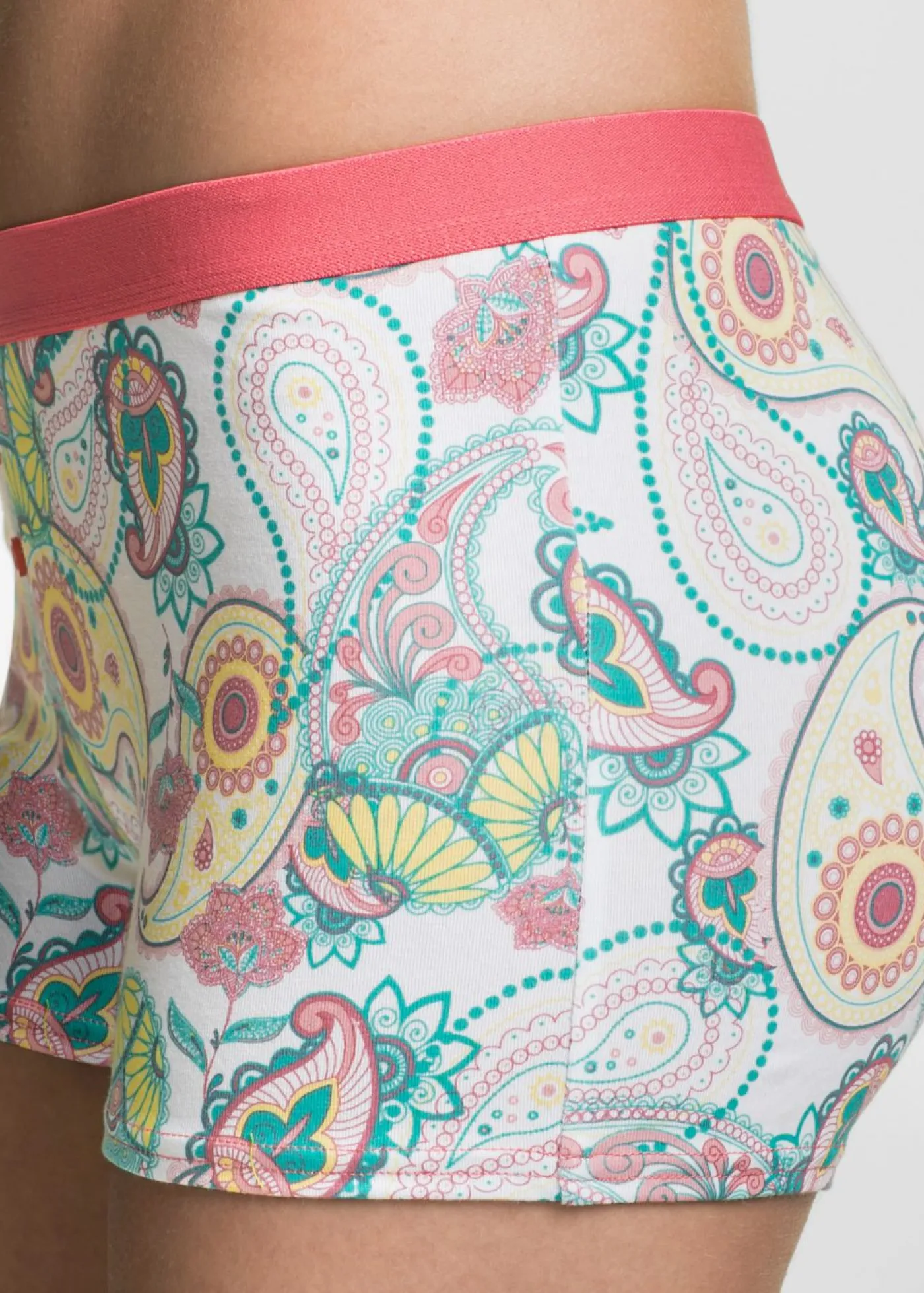 bonprix bonprix Bóxer de mujer (4 unidades) blanco/rosa claro/verde océano/amarillo claro/coral claro Discount