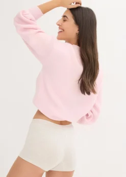 bonprix bonprix Bóxer de mujer (4 unidades) Natural jaspeado + rosa suave + blanco Online