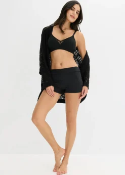 bonprix bonprix Bóxer de mujer (3 unidades) de modal suave negro+beige tiza Best