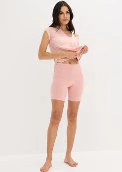 bonprix bonprix Bóxer largo de mujer con algodón orgánico (3 unidades) rosa vintage-pizarra-blanco Hot