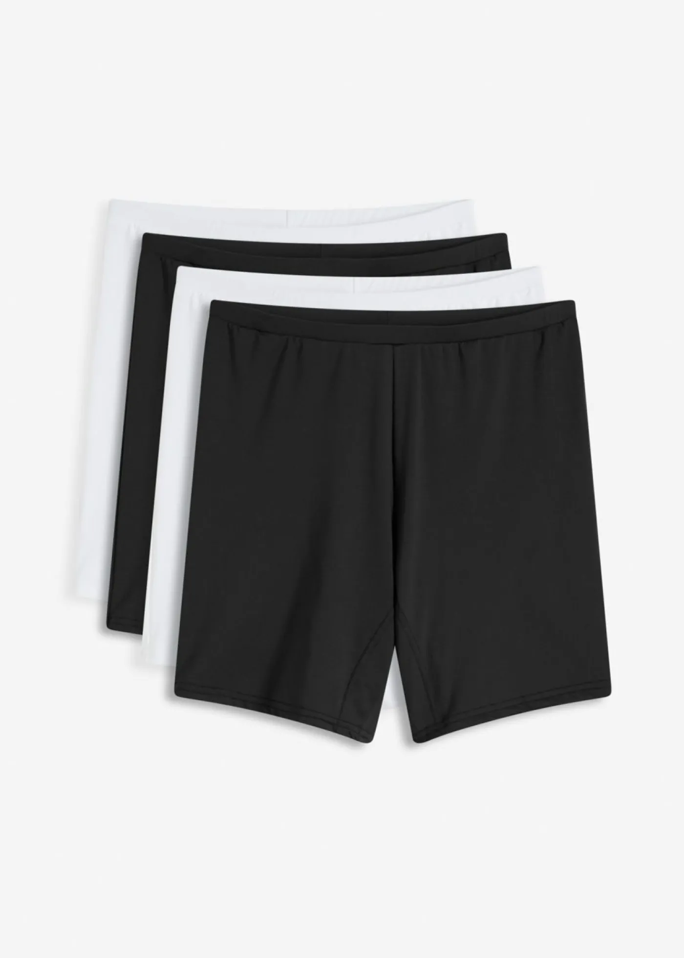 bonprix bonprix Bóxers de largo medio y tiro alto (4 unidades) Blanco+negro Online