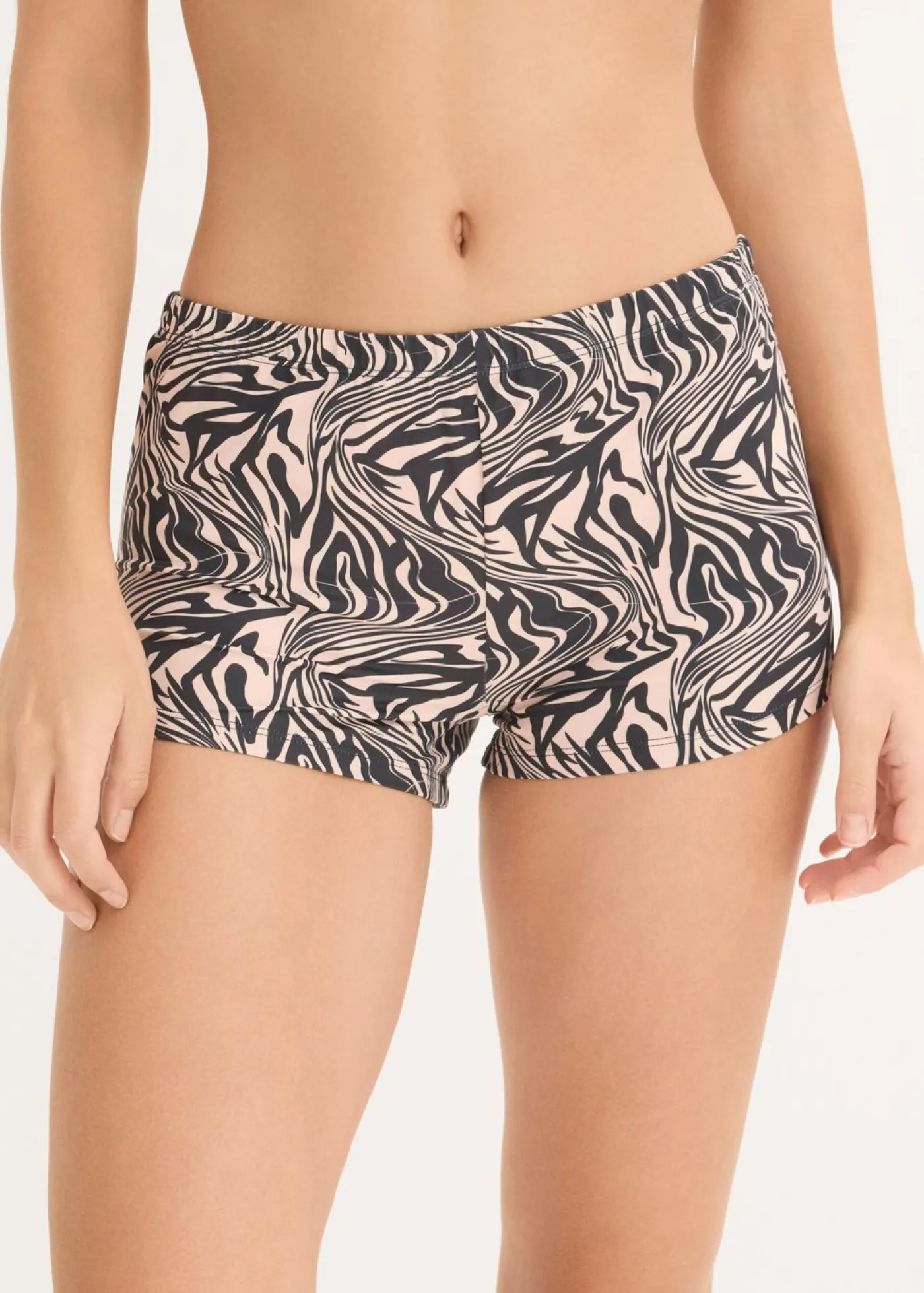 bonprix bonprix Bóxers de microfibra lisa para mujer (4 unidades) estampado cebra negro