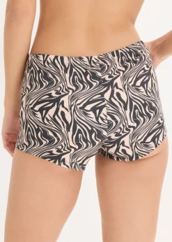 bonprix bonprix Bóxers de microfibra lisa para mujer (4 unidades) estampado cebra negro