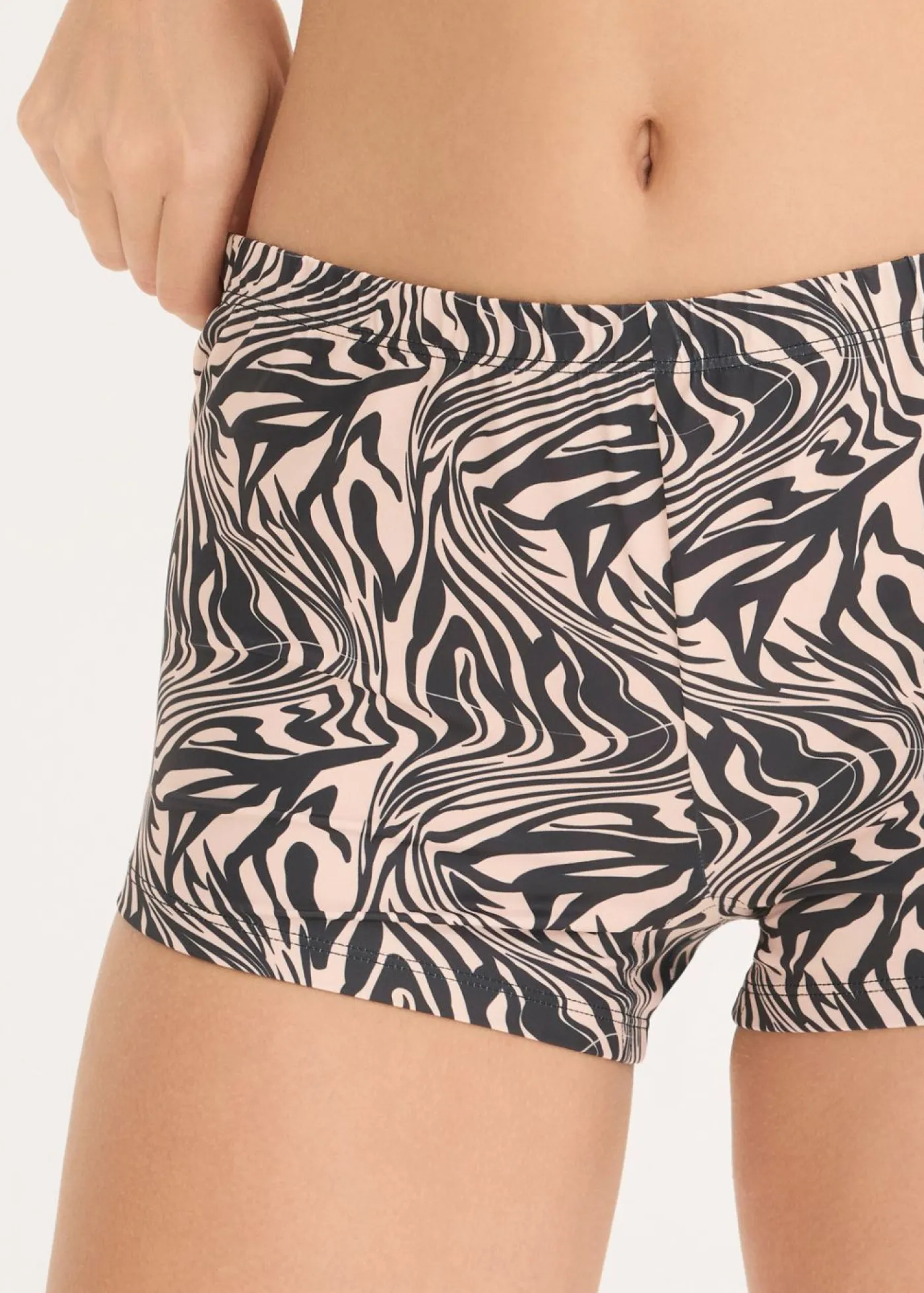 bonprix bonprix Bóxers de microfibra lisa para mujer (4 unidades) estampado cebra negro