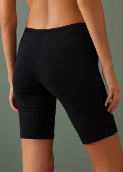 bonprix bonprix Bóxers largos con algodón orgánico para mujeres (4 unidades) negro+beige mate Discount