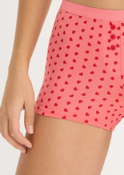 bonprix bonprix Bóxers para mujeres (4 unidades) rojo salsa-rosa coral-blanco