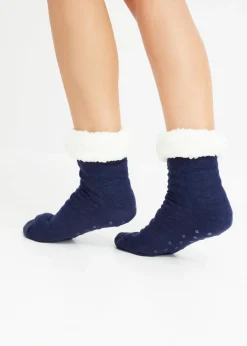 bonprix bonprix Calcetines Azul oxford-lila oscuro-blanco lana Online