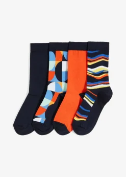 bonprix bonprix Calcetines con algodón orgánico (4 pares) Azul marino Discount