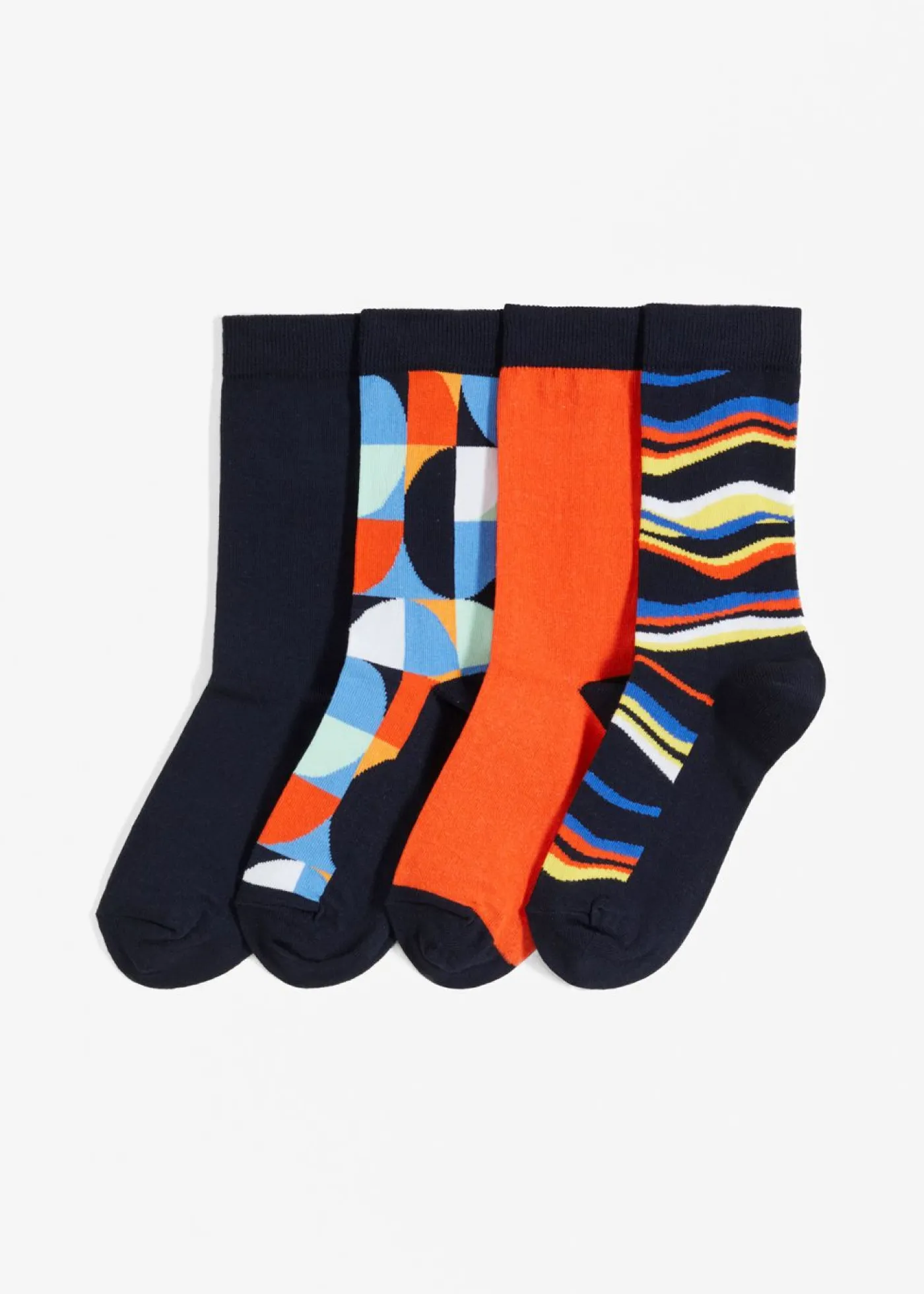 bonprix bonprix Calcetines con algodón orgánico (4 pares) Azul marino Discount