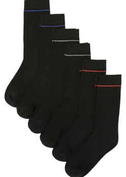 bonprix bonprix Calcetines con algodón orgánico (6 pares) Negro de rayas Discount