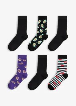 bonprix bonprix Calcetines con algodón orgánico (6 pares) Negro Hot