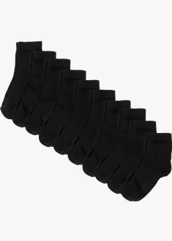 bonprix bonprix Calcetines cortos con algodón orgánico (10 pares) Negro Online