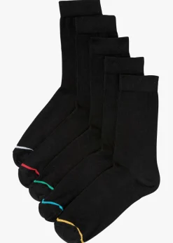 bonprix bonprix Calcetines de algodón orgánico (5 pares) Negro Discount