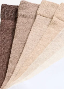 bonprix bonprix Calcetines de algodón orgánico (10 unidades) Marrón + blanco + beige Best