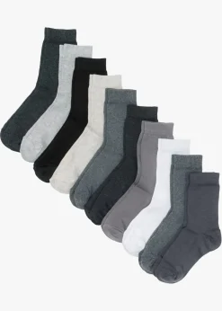 bonprix bonprix Calcetines de algodón orgánico (10 unidades) Tonos grises Sale