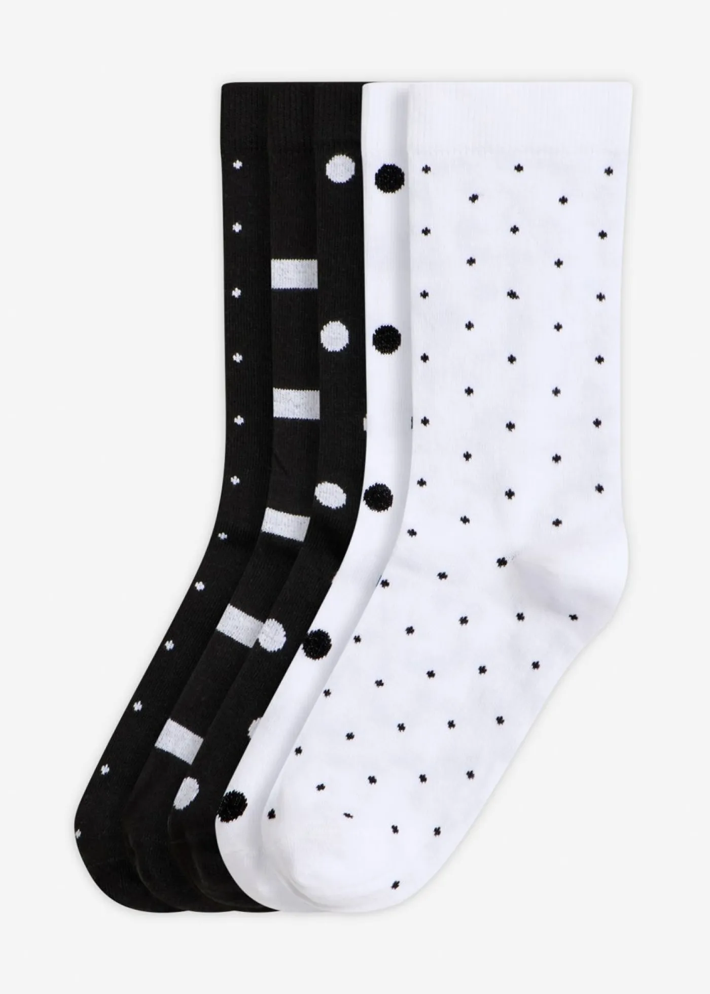 bonprix bonprix Calcetines de algodón orgánico (5 pares) Negro-blanco New