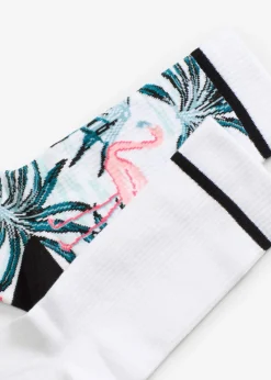 bonprix bonprix Calcetines deportivos con algodón orgánico y felpa en la suela (2 pares) blanco-azul bondi-rosa paraíso-negro-rosa pálido-verde botella-topacio Outlet