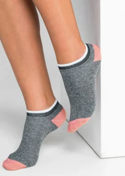 bonprix bonprix Calcetines deportivos con algodón orgánico (7 pares) Negro-blanco-gris claro jaspeado