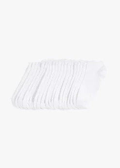 bonprix bonprix Calcetines deportivos con algodón orgánico (20 pares) Blanco Clearance