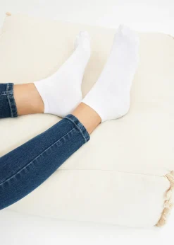 bonprix bonprix Calcetines deportivos con algodón orgánico (20 pares) Blanco Clearance